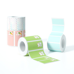 德佟P1/P2/DP26/DP27S彩色标签打印纸条码纸哑银设备食品商品价格三防热敏合成纸家用防水亚银不干胶标签贴纸