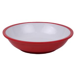 A8红白双色密胺汤盆莆田卤面碗大汤盆拉面碗麻辣烫碗酒店仿瓷商用