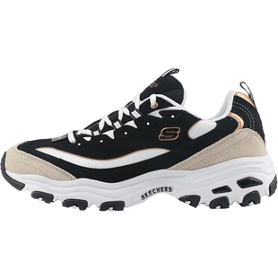 斯凯奇官方正品男鞋熊猫鞋2026夏季新款透气运动鞋厚底显高老爹鞋