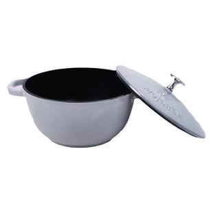 20cm马约克老式纯铸铁锅高端三厦黑底釉珐琅锅不粘焖烧煲汤电磁炉