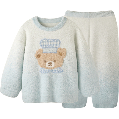 『厨师小熊』半边绒睡衣女冬加厚