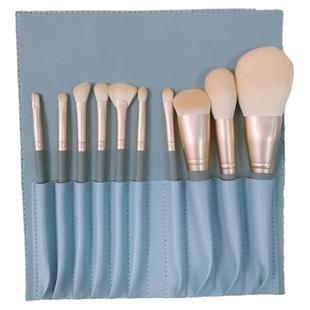 10支沧州正品蓝桥化妆刷套装全套超柔软便携收纳包平价学生化妆师