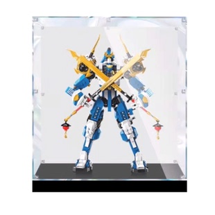 适用乐高71785幻影忍者杰泰坦机甲透明展示盒亚克力手办防尘罩