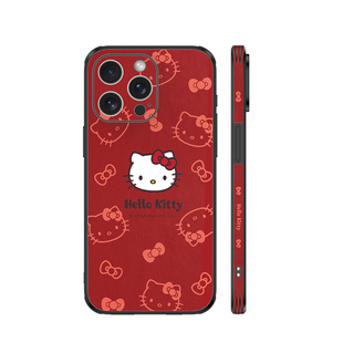 HelloKitty正版适用苹果15promax手机壳新年款龙年iPhone14凯蒂猫13pro红色12可爱春天小羊皮11女三丽鸥plus