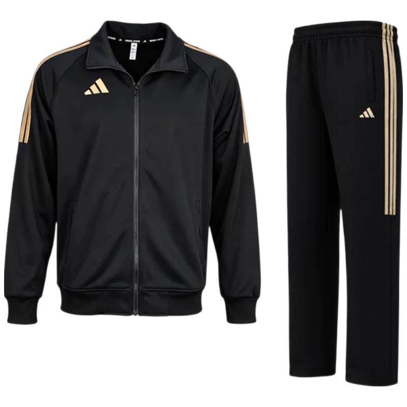 【自营】Adidas阿迪达斯经典三条纹运动套装休闲透气舒适外套长裤