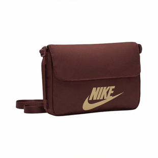 Nike耐克百搭女子简约印花拉链翻盖休闲单肩包斜挎包FQ5815-010