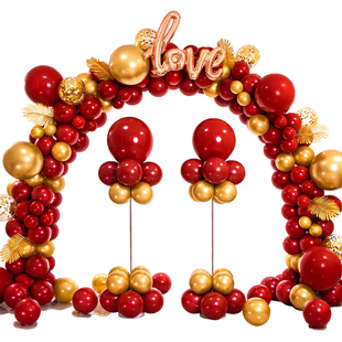 气球拱门结婚礼支架室外大门口场景装饰农村路引婚庆现场布置套装