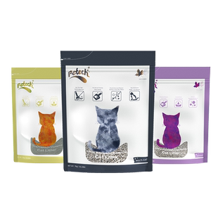 petech一撇天然进口钠基矿猫砂低尘砂除臭吸水结团矿石膨润土16kg