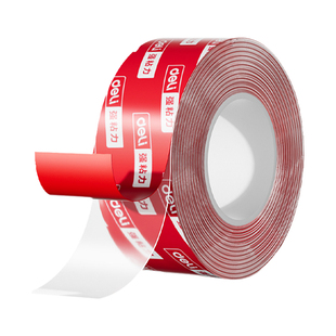 得力纳米双面胶高粘度强力无痕超强力超薄亚克力胶带透明纳米胶网格贴墙专用固定贴免钉胶万能魔力防水不留痕