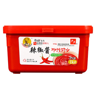 吴文善户户辣椒酱1kg*2盒韩国石锅拌饭酱辣炒年糕酱韩式火锅调料