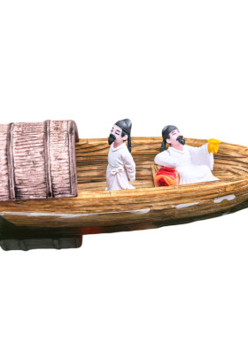 浮水漂浮乌篷船小船李白行舟