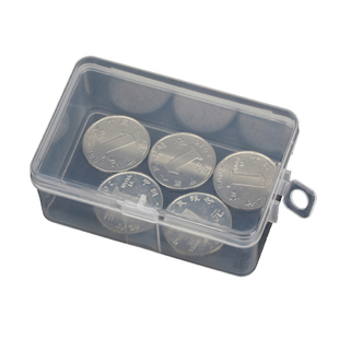 长方形小盒子塑料盒包装盒PP零件盒有带盖胶盒带挂钩透明盒子R555