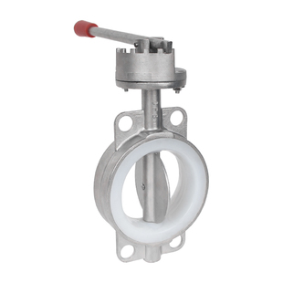 304不锈钢对夹式蝶阀D71X 手动手柄软密封硅胶蝶阀DN25 50 80 100