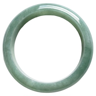 翡翠林 缅甸满绿冰糯种翡翠手镯52天然A货老坑苹果绿小圈口玉镯51