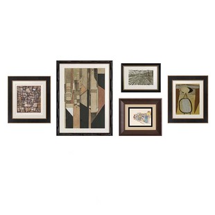 中古小众艺术实木装饰画现代玄关客厅组合挂画卧室高级感设计师画