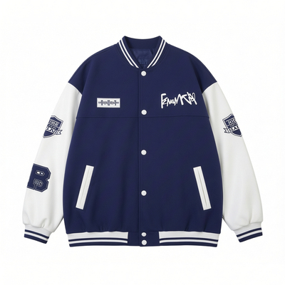 不起球不褪色夹克潮牌宽松棒球服