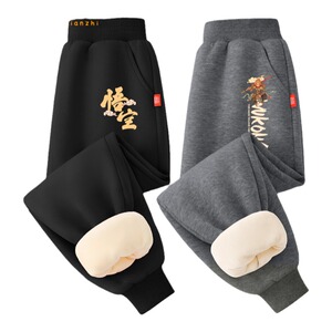 森马集团棉致男童加绒裤子秋冬款2025新款棉裤保暖裤儿童运动裤冬