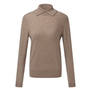 首降5折|歌莉娅高领羊绒衫女2025新款冬季修身保暖内搭毛织上衣