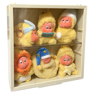 星星人展示盒挂墙泡泡玛特盲盒收纳架防尘搪胶娃娃拉布布挂件娃柜