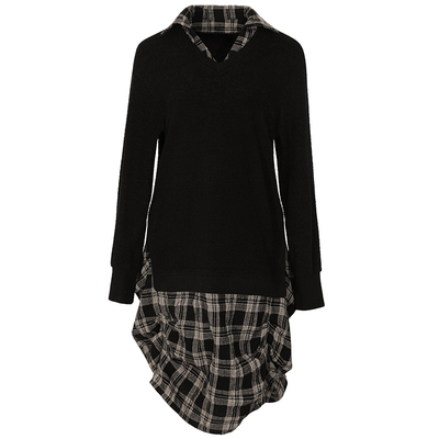 BLANCORE拼接宽松短款连衣裙