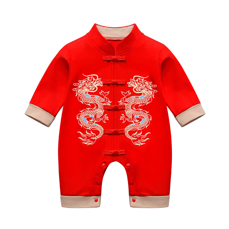 满月服中式婴儿百天宴礼服春夏季