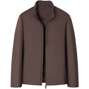 【高蓬松90绒 轻薄羽绒夹克】庄吉秋冬商务休闲保暖立领羽绒服男