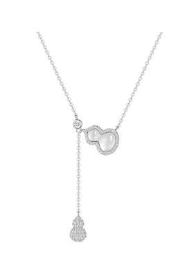 巷南925纯银葫芦玉髓项链女高级