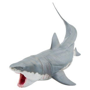 外贸大号仿真恐龙模型海洋动物玩具沧龙巨齿鲨邓氏鱼手办科教礼物