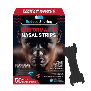 运动用高性能鼻贴50片Nasal Strips改善呼吸扩张器缓解鼻塞止打鼾