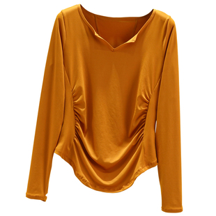 春秋瑜伽上衣女高级感长袖宽松显瘦运动罩衫跑步训练健身服速干衣