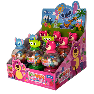 乐达草莓熊卡通糖果机玩具维C果汁软糖啫喱豆扭蛋机儿童新年零食