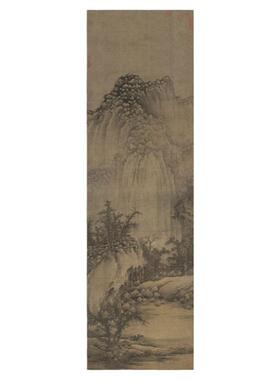 巨然溪山兰若图宋画山水