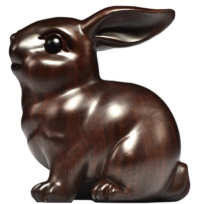 实木小兔子摆件十二生肖兔吉祥物