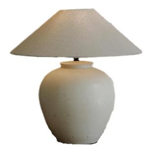 叕木|蛋型陶罐台灯\日式侘寂风民宿复古卧室床头客厅新中式装饰灯