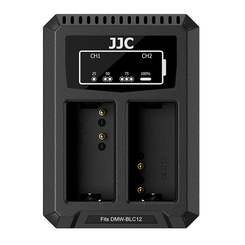 JJC适用松下DMW-BLC12电池充电器GX8 DMC-G85 fz1000 FZ300 G6 G7 GH2适马FPL DP3Q DP0Q莱卡V-lux4相机快充