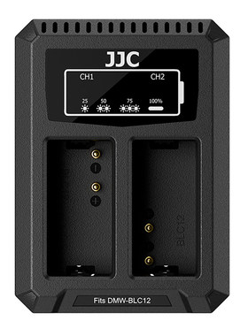 JJC适用松下DMW-BLC12电池充电器GX8 DMC-G85 fz1000 FZ300 G6 G7 GH2适马FPL DP3Q DP0Q莱卡V-lux4相机快充