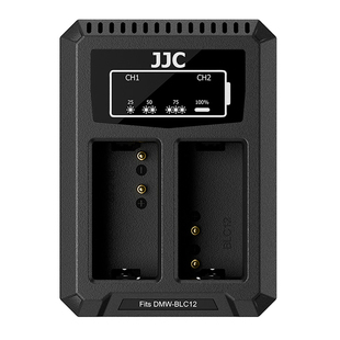 JJC适用松下DMW-BLC12电池充电器GX8 DMC-G85 fz1000 FZ300 G6 G7 GH2适马FPL DP3Q DP0Q莱卡V-lux4相机快充