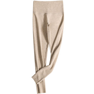 德绒秋裤女加绒加厚保暖裤大码高腰无痕收腹内穿蚕丝打底裤防寒冬