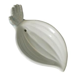 陶瓷浮雕花纹香托香炉插仿古香檀香薰炉书房茶房摆件装饰卧室家用