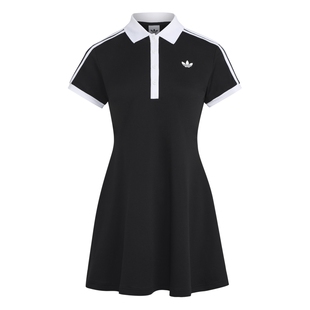速干复古修身网球运动连衣裙 加打底裤女夏季新款adidas阿迪达斯