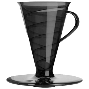 手冲咖啡滤杯V30滴漏式半透黑螺旋过滤杯AS树脂1人份锥形滴漏国产