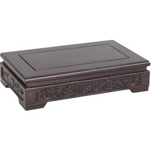 红木底座实木雕刻工艺品摆件底座长方形石头奇石花盆佛像底座托架