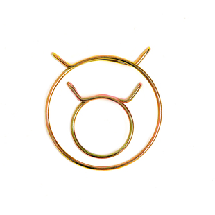 直销汽车弹簧单钢丝卡箍油水管镀彩锌卡簧大尺寸快装卡子卡扣50mm