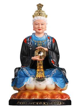 无生老母神像树脂蓝衣佛像桌面