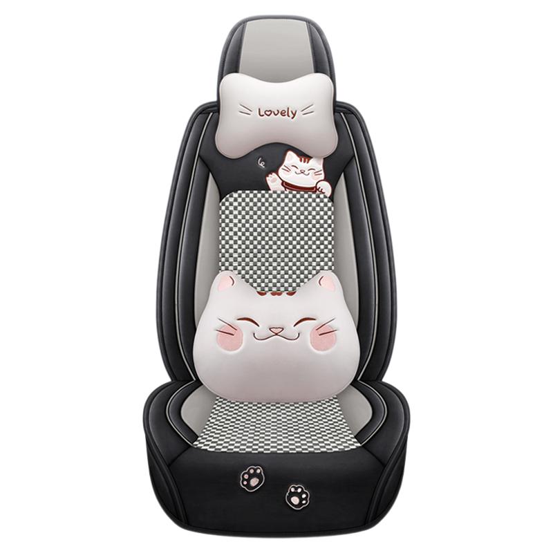 招财猫汽车坐垫可爱卡通座套全包