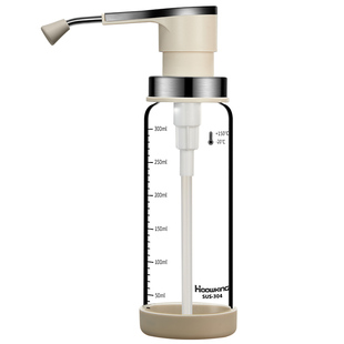 玻璃挤酱瓶商用沙拉酱番茄酱糖浆挤压瓶挤压式酱料瓶酱油瓶调料瓶