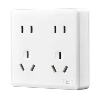 【二开双控五孔】86型明装墙壁开关插座面板二开双控带二三插五孔