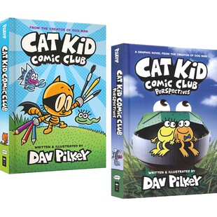 Cat Kid Comic Club 1-5 Perspectives On Purpose 小彼蒂的漫画俱乐部 Dog Man作者 Dav Pilkey新作 英文原版进口儿童图书