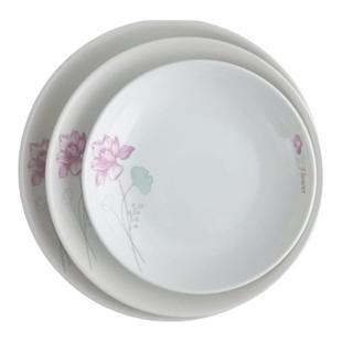 家用陶瓷盘小菜碟6英寸骨碟7英寸菜盘碟子糕点盘西餐碟托碗盘吐骨