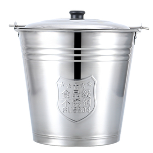 304支持药检食用级加厚提水桶幼儿园桶手提式酒店餐厅可带盖提桶